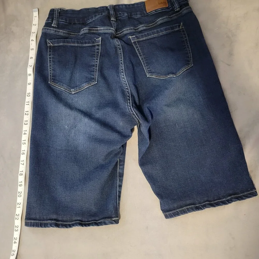 Bohme Bermuda Denim Shorts Blue Button Fly 5-Pocket Design Womens Size 31 - Picture 5 of 8